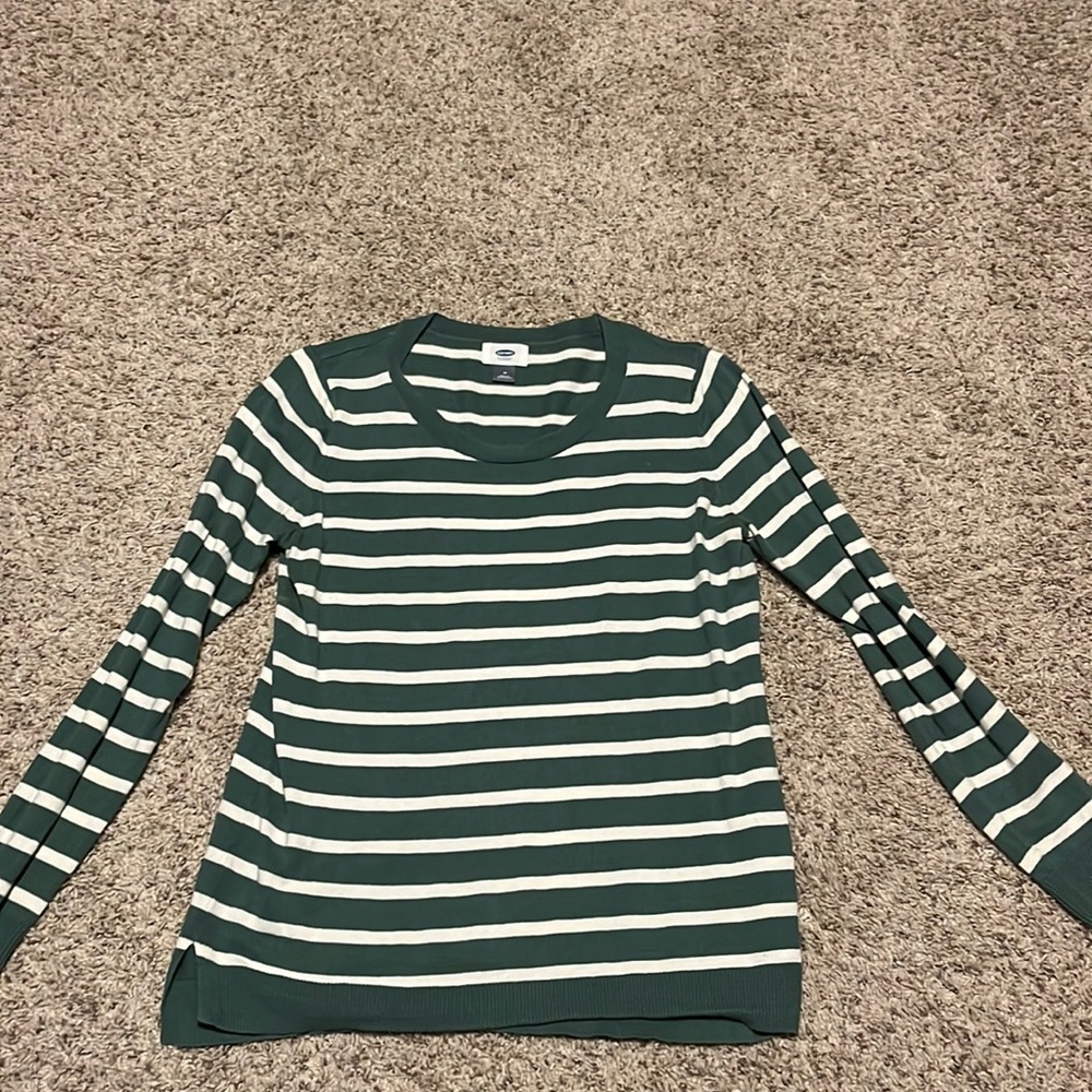 Striped long sleeve sweater
